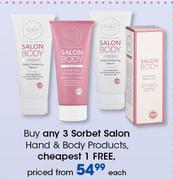 Sorbet Salon Hand & Body Products-Each