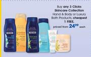 Clicks Skincare Collection Hand & Body Or Luxury Bath Products-Each