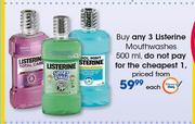 Listerine Mouthwashes-500ml Each