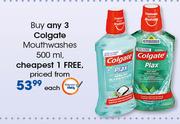 Colgate Mouthwashes-500ml Each