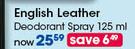 English Leather Deodorant Spray-125ml Each
