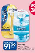 Gillette Venus & Olay Manual Razors 1 Up-Each