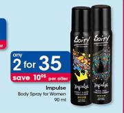 Impulse Body Spray For Women-2 x 90ml