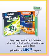 Gillette Mach 3 Or Fusion Proglide Blades-Per Pack