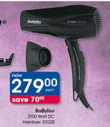 Babyliss 2100 Watt DC Hairdryer D322E-Each