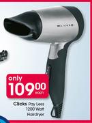 Clicks Pay Less 1200 Watt Hairdryer-Each