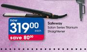 Safeway Salon Series Titanium Straightener-Each
