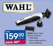 Wahl Quick Style Lithium Trimmer-Each
