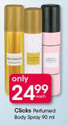 Clicks Perfumed Body Spray-90ml Each
