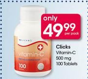 Clicks Vitamin-C 500mg-100 Tablets Per Pack
