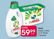 Ariel Liquid 2Ltr Or 21 Power Capsules-Each