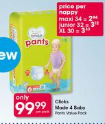 Clicks Made 4 Baby Pants Value Pack-Per Pack