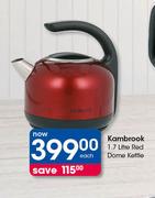 Kambrook 1.7Ltr Red Dome Kettle-Each