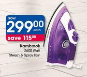 Kambrook 2600 Watt Steam & Spray Iron-Each