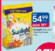 Sunlight Auto 2 In 1 Washing Powder-3Kg Each
