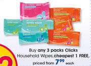 Clicks Household Wipes-Each