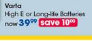 Varta High E Or Long Life Batteries-Per Pack