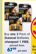 Duracel Batteries-Per Pack
