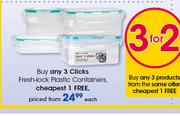 Clicks Fresh Lock Plastic Containers-Each