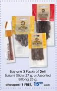 Deli Salami Sticks-27g Or Assorted Biltong-25g-Each