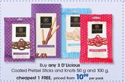 D'Licious Coated Pretzel Sticks & Knots-50g & 100g Per Pack