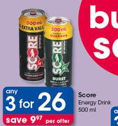 Score Energy Drink-3 x 500ml