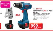 Bosch 12V Drill Driver Plus 25 Piece Bit Set GSR12