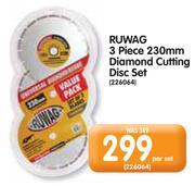 Ruwag 3 Piece 230mm Diamond Cutting Disc Set