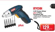 Ryobi 4.8V Screw Driver Plus 6 Piece Accessory Set CS-1480