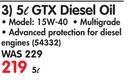 Castrol 5L GTX Diesel Oil 15W-40