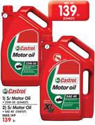 Castrol 5L Moter Oil- Each