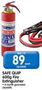 Safe Quip 600g Fire Extinguisher-Each