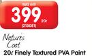 Nature's Coat 20L Finely Textured PVA Paint