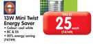 Osram 13W Mini Twist Energy Saver-Each
