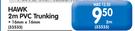 Hawk 2m PVC Trunking - 16mm x 16mm Each