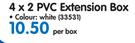 Hawk 4 x 2 PVC Extension Box 