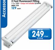 2 Foot Fluorescent Fitting - 2 x 18W