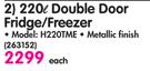 Hisense 220L Double Door Fridge/Freezer-H220TME