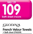 Glodina French Velour Towels Bath Sheet