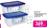 Arcoroc 24 Piece All Season Wine Or Flute Drink Set-Per Set