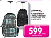Paklite Checker Scout Trolley Backpack-Each