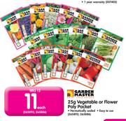 Garden Master 25G Vegetable Or Flower Poly Packet-Each