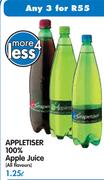 Appletiser 100% Apple Juice(All Flavours)-3x1.25L