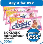 Bio Classic Fabric Softener(All Variants)-3x500Ml