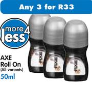 Axe Roll On(All Variants)-3x50Ml