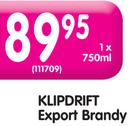 Klipdrift Export Brandy-750ml