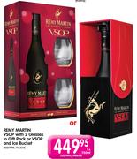Remy Martin VSOP With 2 Glasses In Gift Pack Or VSOP And Ice Bucket-750ml