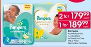 Pampers Active Baby Dry Jumbo Pack Or Premium Care Value Pack Disposable Nappies-Each