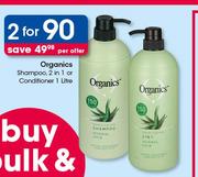 Organics Shampoo 2 In 1 Or Conditioner-2 x 1Ltr