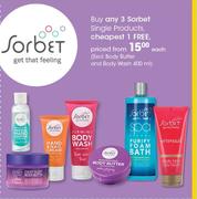 Sorbet Single Products(Excl. Body Butter And Body Wash 400ml)-Each